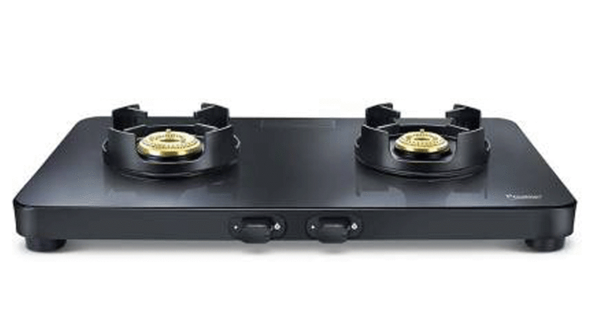 Prestige edge schott glass 4 burner on sale gas stove black